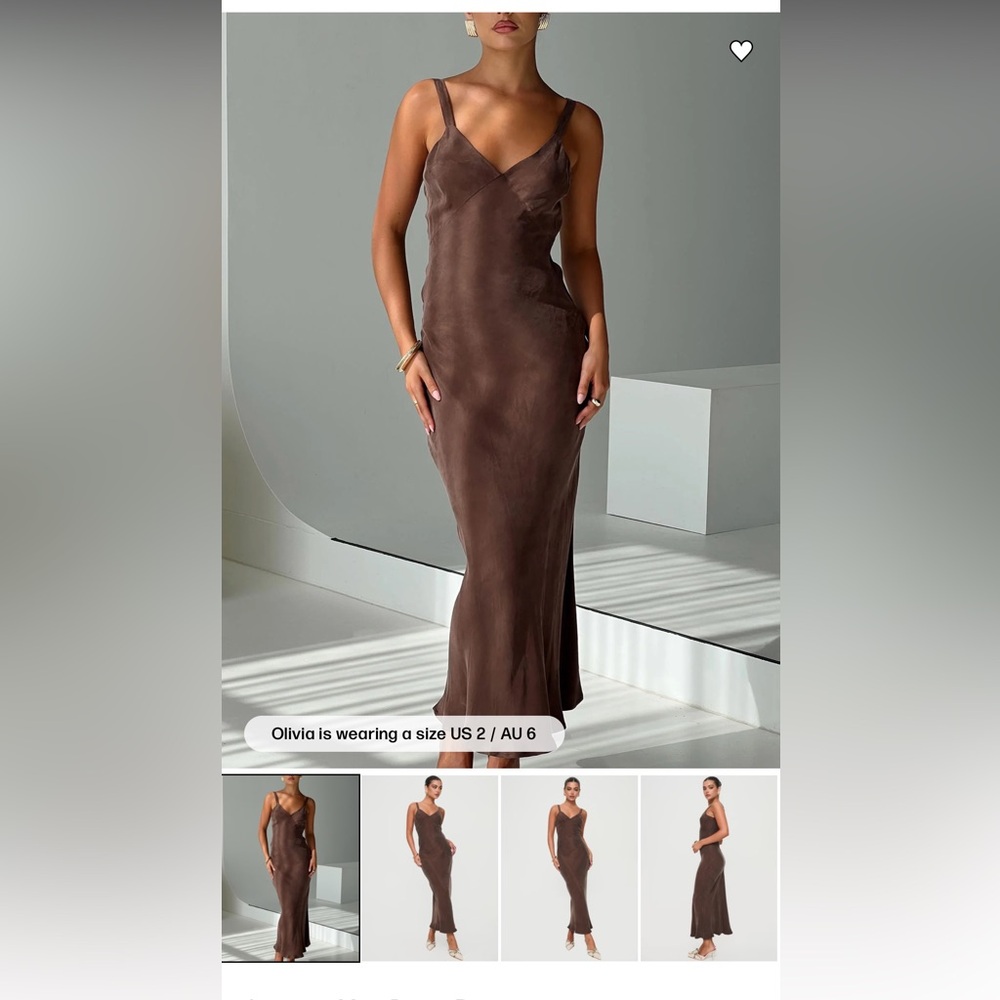 Princess Polly Chocolate Strapless Dress